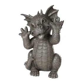 10.25" Garden Dragon Statue - Taunting