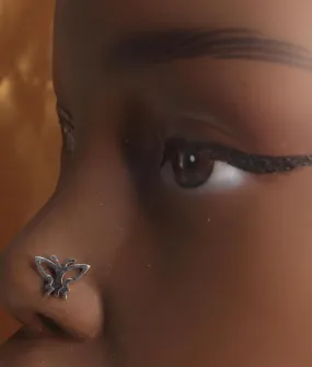 20G Open Wing Butterfly Nose Stud Piercing