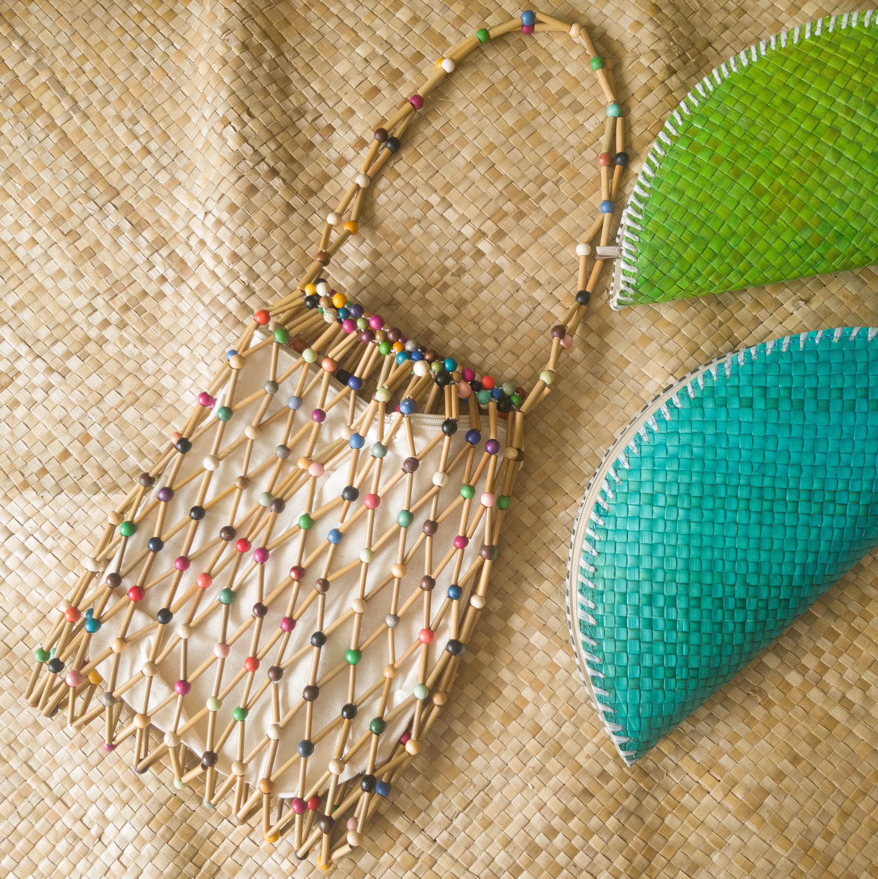 Alana Bamboo Tote in Multicolor