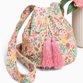 Amelia Patterned Crossbody Bucket Bag