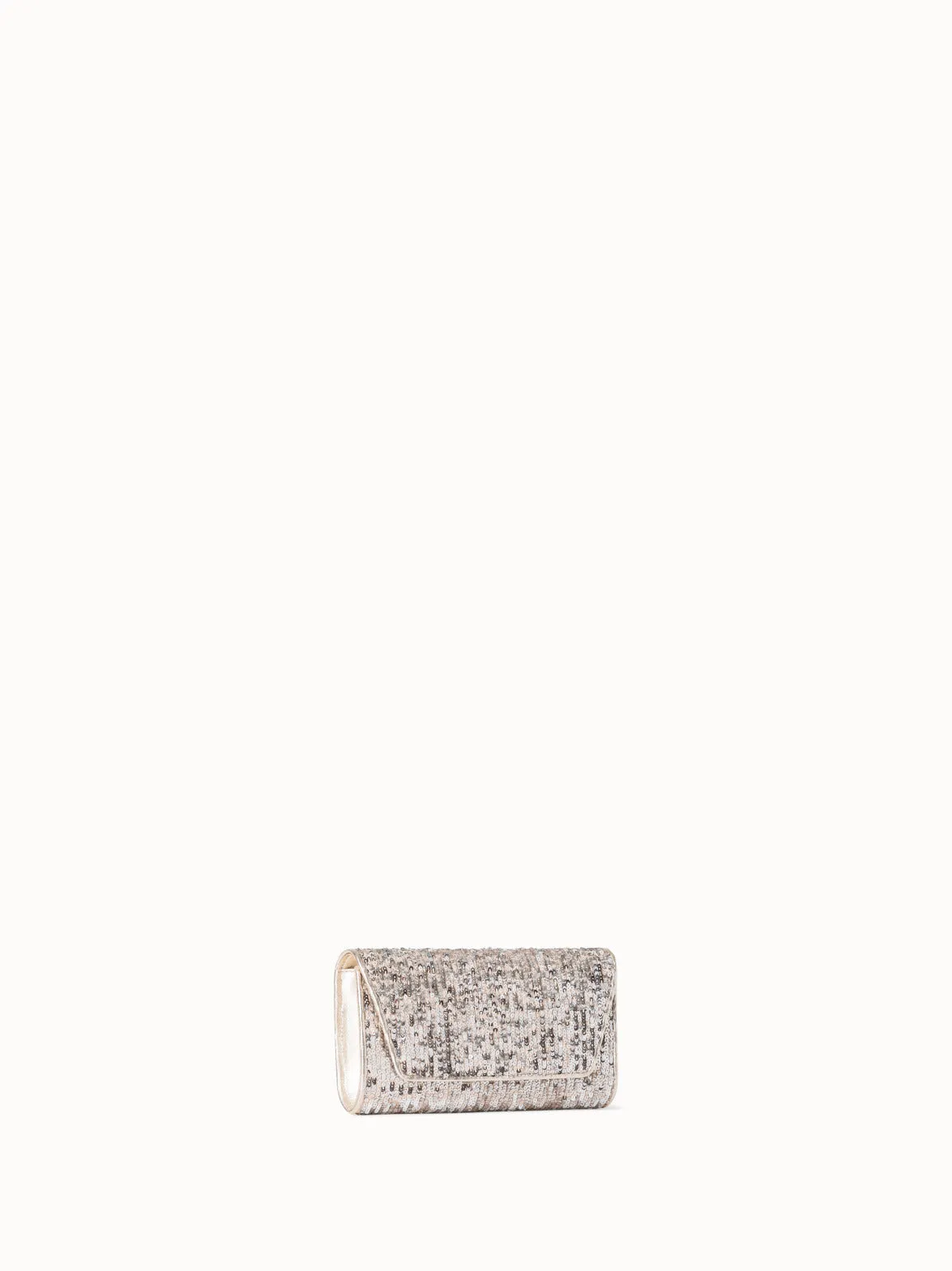 Anouk Mini Clutch in Sequins with Leather Trim