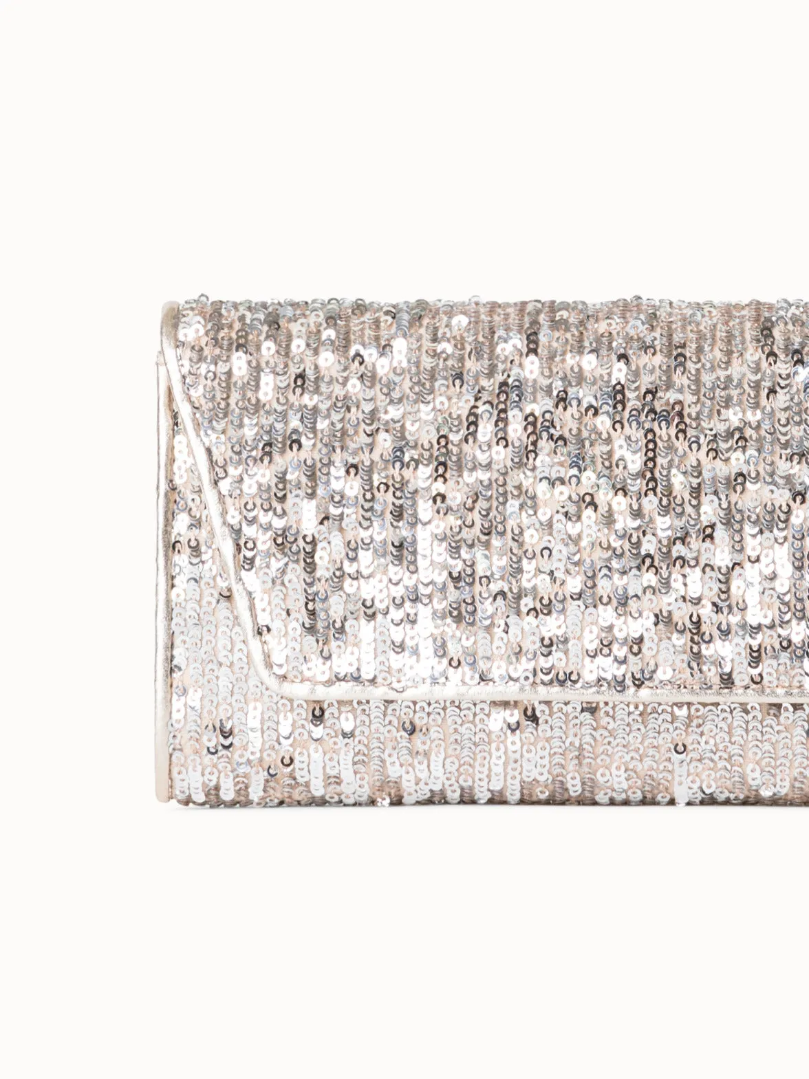 Anouk Mini Clutch in Sequins with Leather Trim