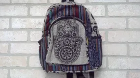 Backpack - Cotton Hamsa