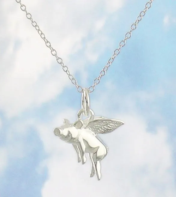 Believe Flying Pig Pendant