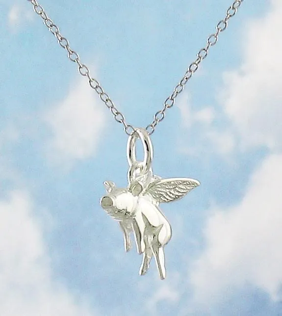 Believe Flying Pig Pendant