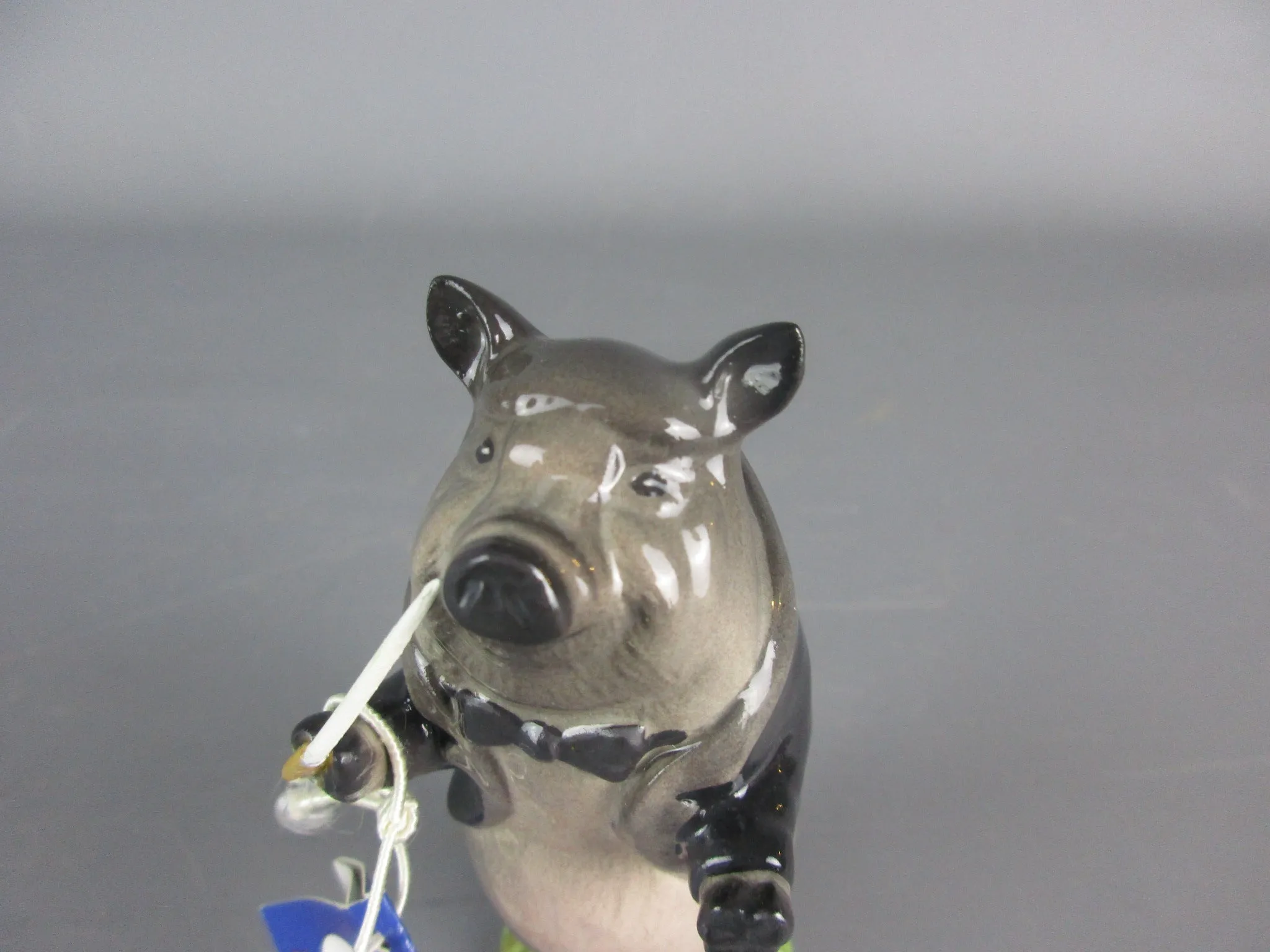 Beswick Ceramic Pig Conductor Figurine Vintage c1970