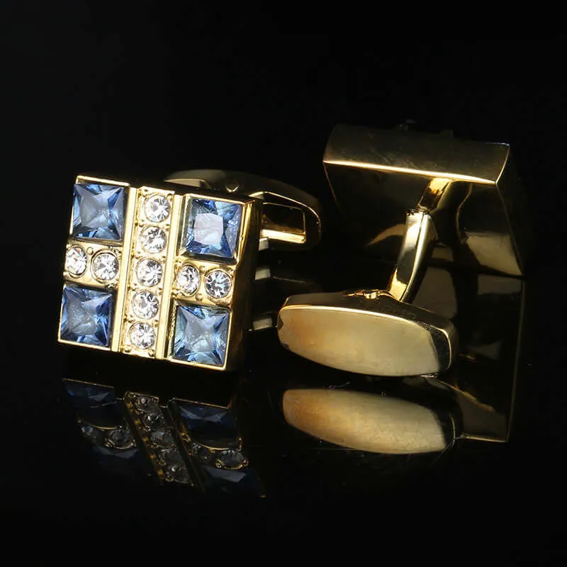 Blue Topaz diamond Cufflinks