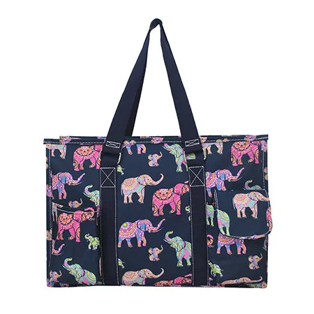 Bohemian Elephant NGIL Zippered Caddy Organizer Tote Bag