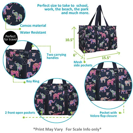 Bohemian Elephant NGIL Zippered Caddy Organizer Tote Bag