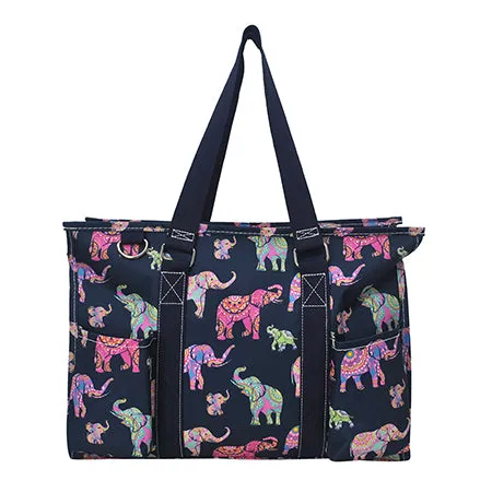 Bohemian Elephant NGIL Zippered Caddy Organizer Tote Bag