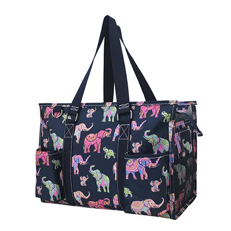 Bohemian Elephant NGIL Zippered Caddy Organizer Tote Bag