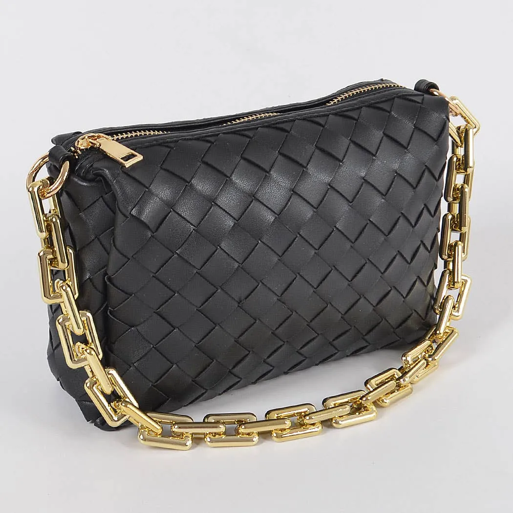 Braided Leather Clutch