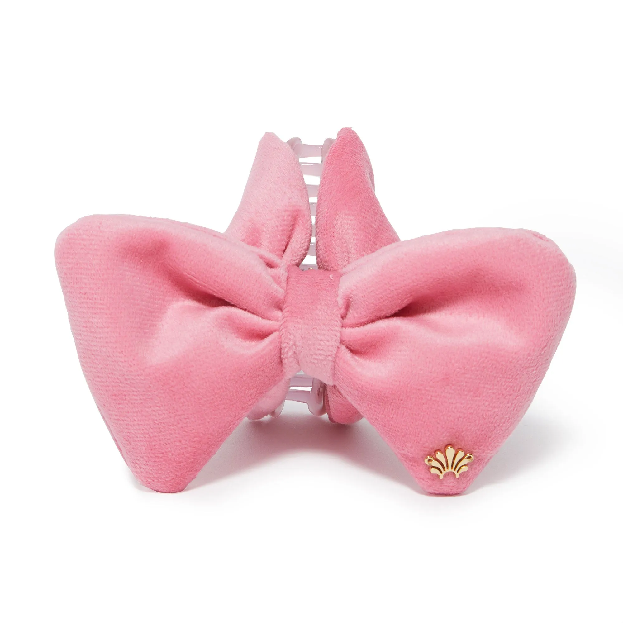 BUBBLEGUM VELVET SIMONE BOW CLIP