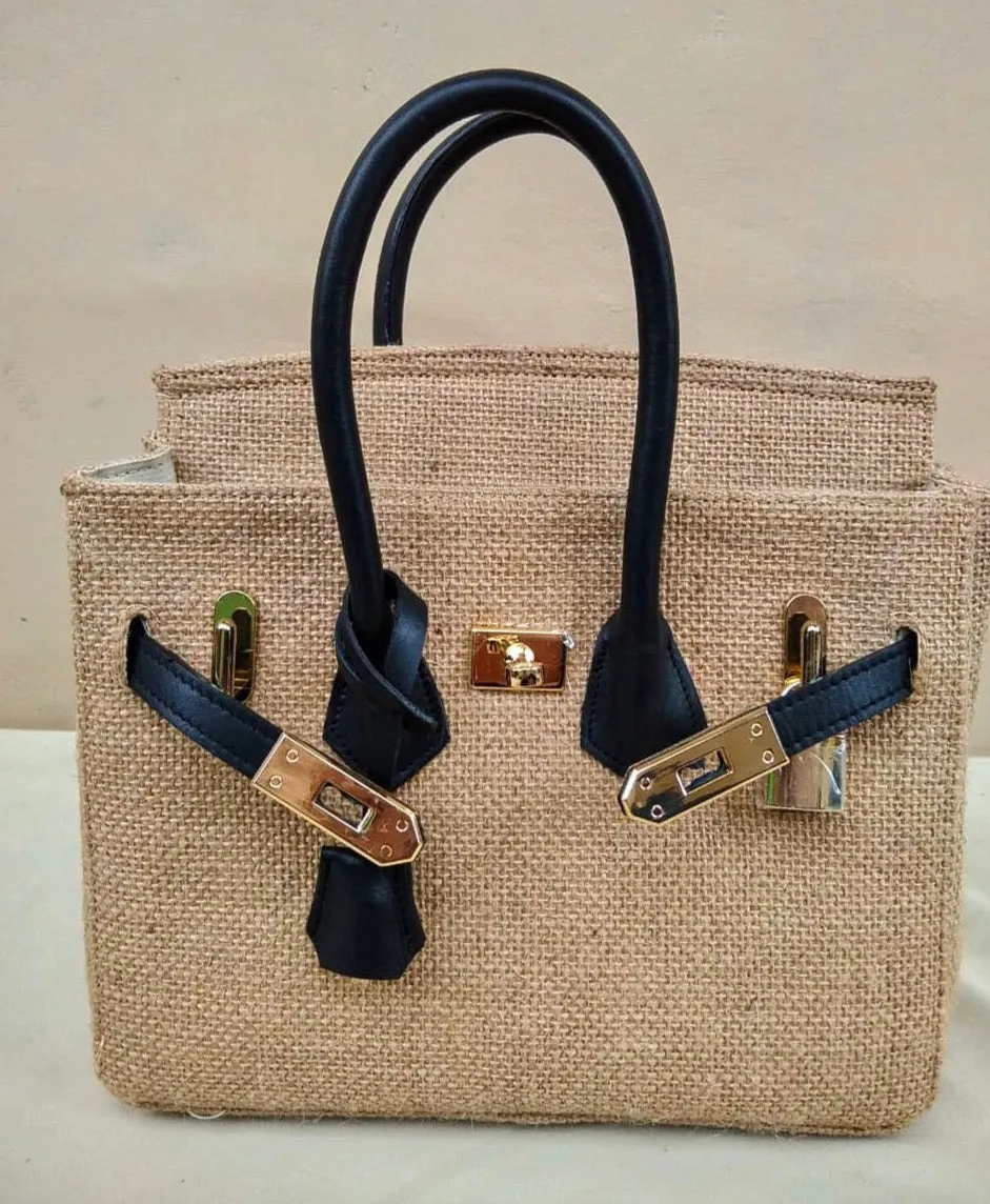 Burlap Birkin Mix Leather