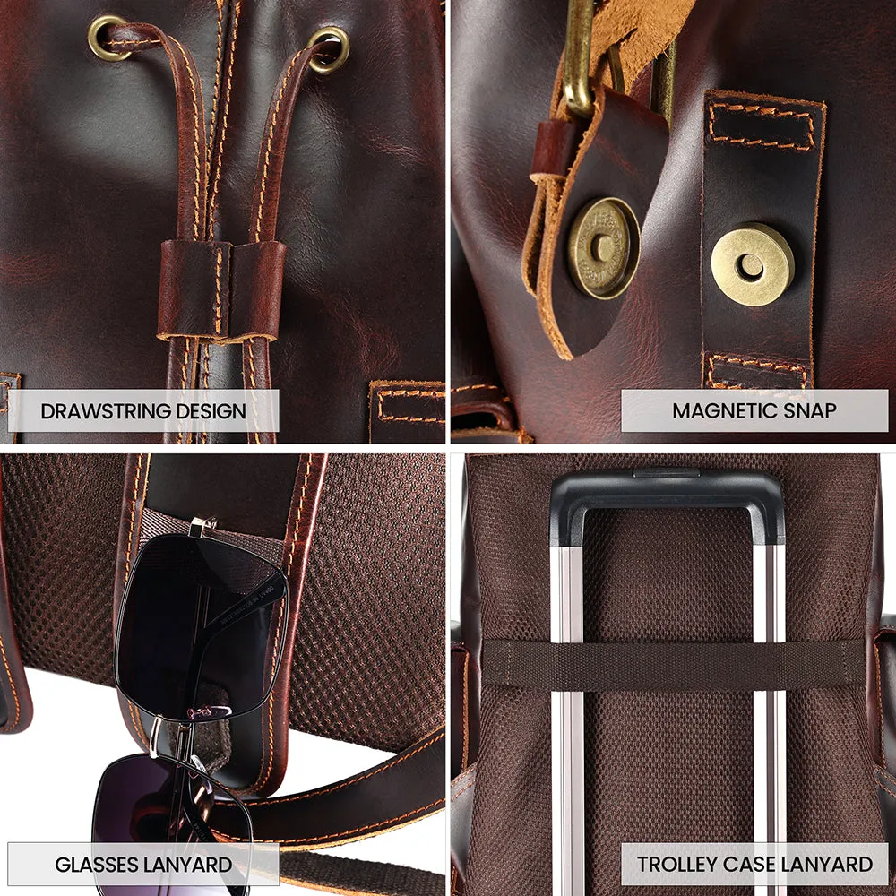 Business Leather Laptop Back Pack Bag