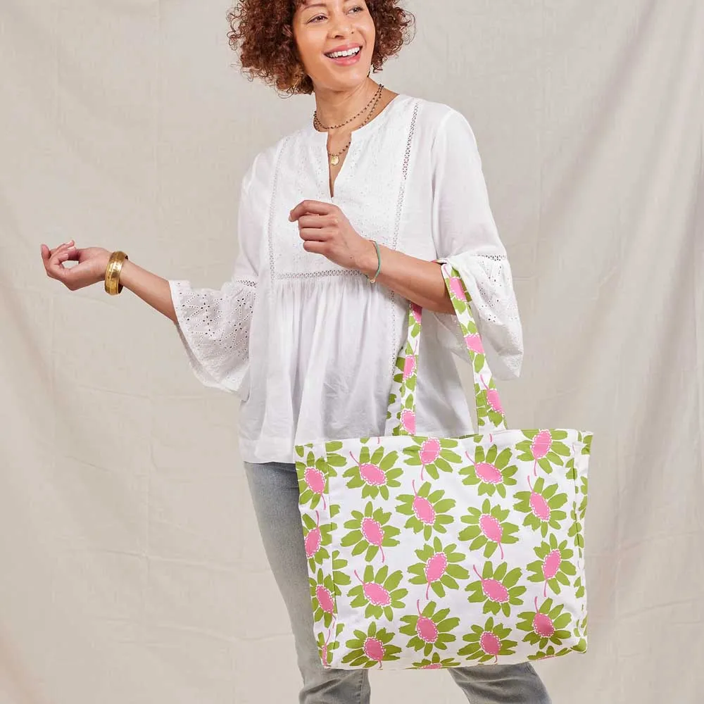 Callie Lime Little Shopper Tote Bag