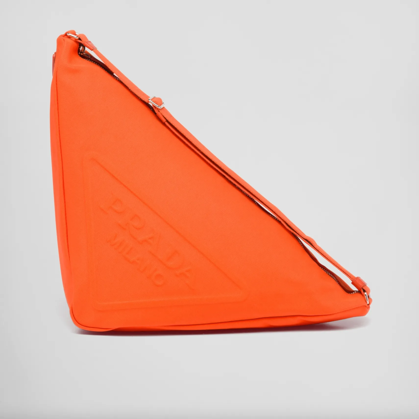 CANVAS TRIANGLE SHOULDER BAG LARGE - ORANGE