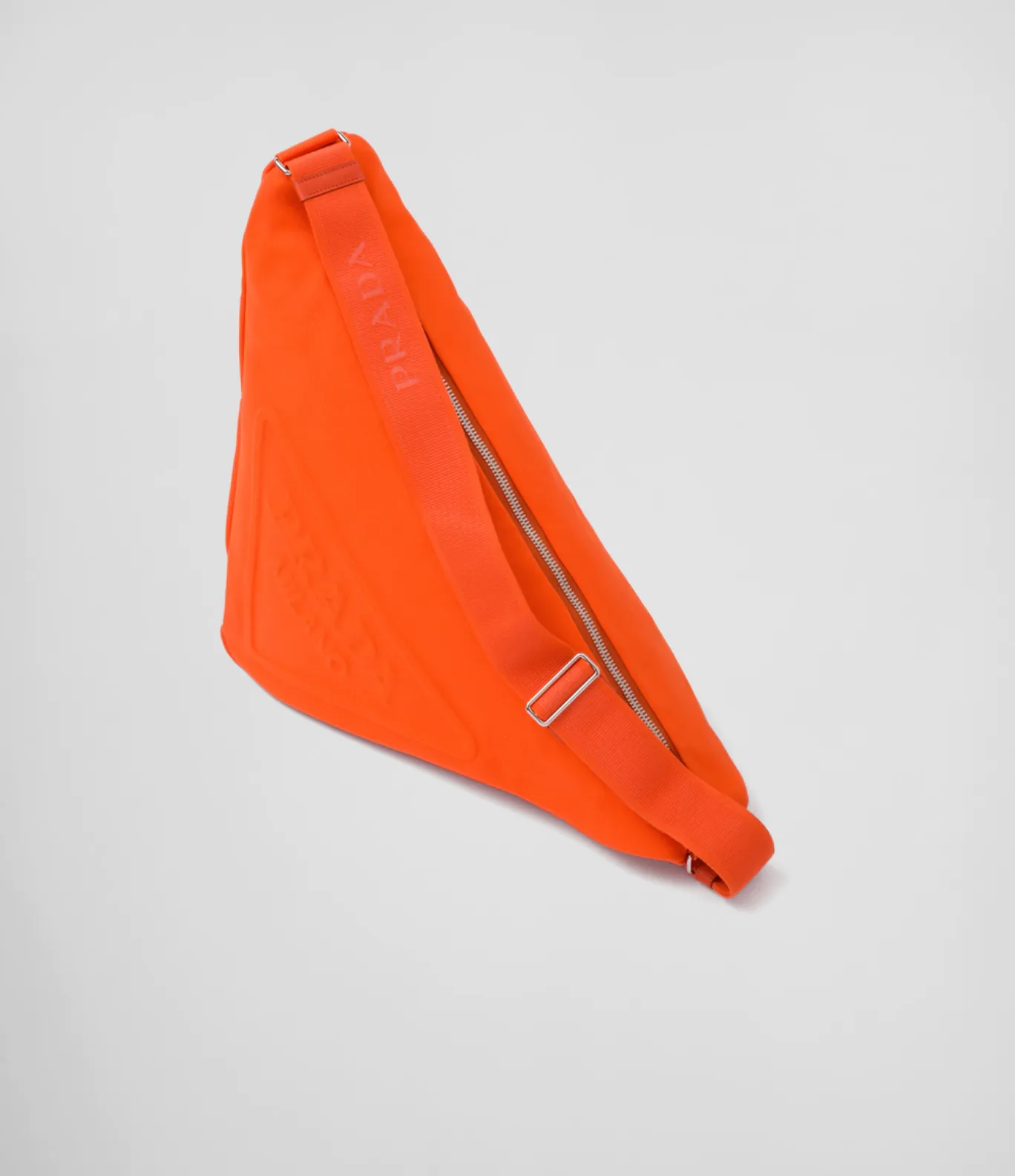 CANVAS TRIANGLE SHOULDER BAG LARGE - ORANGE