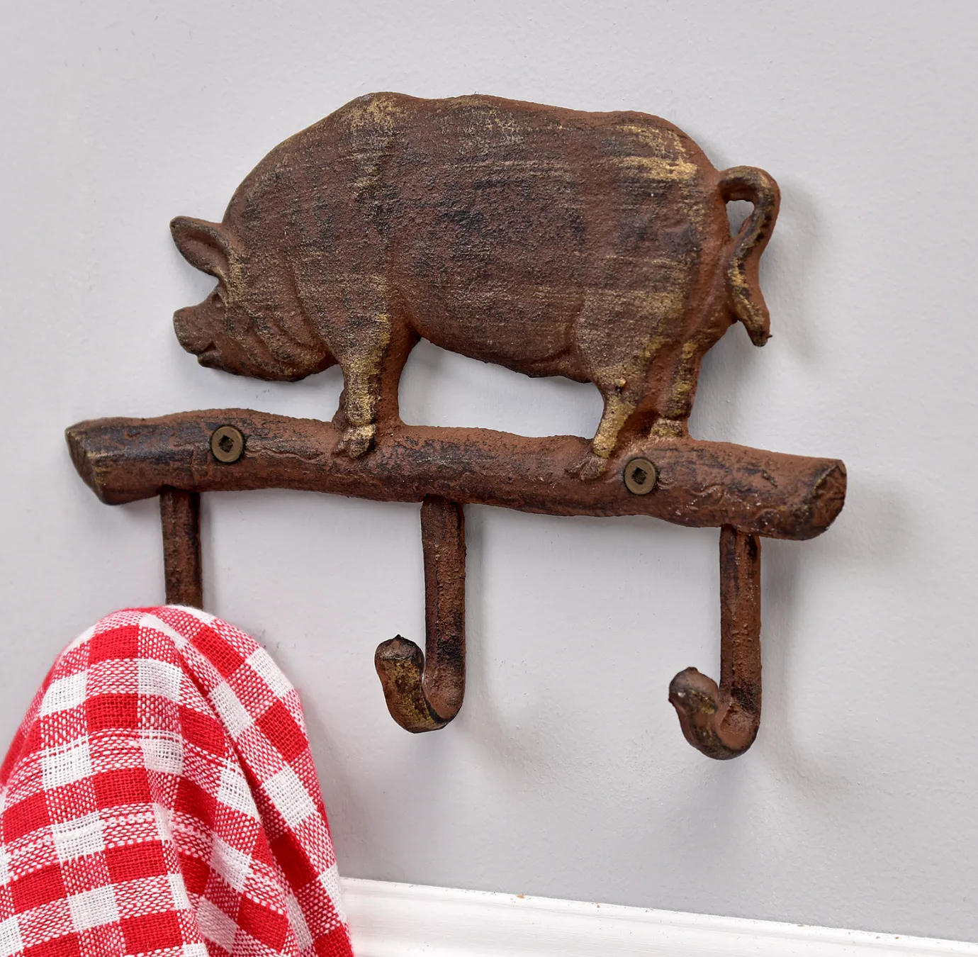 Cast Iron Pig Wall Hook