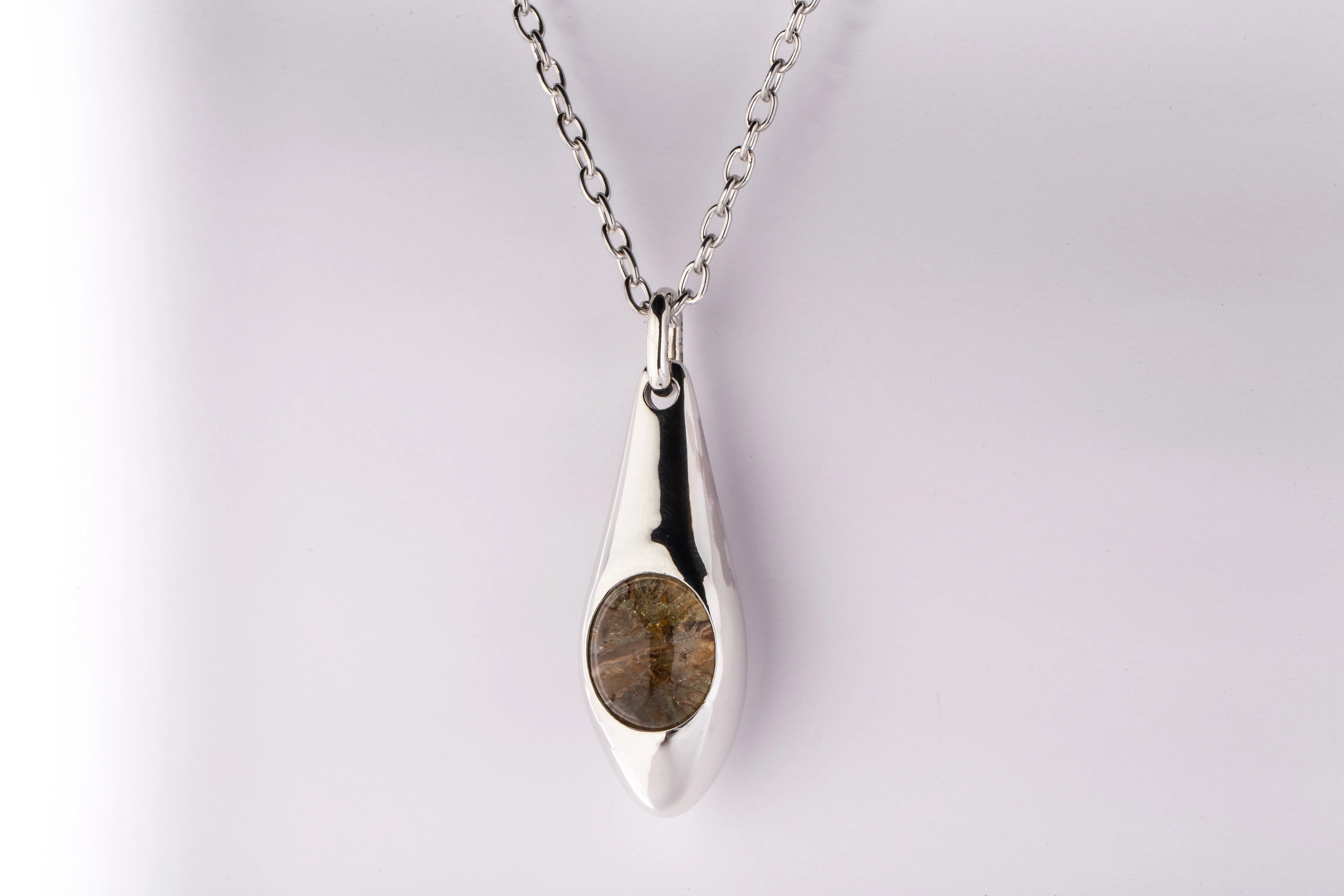 Chrysalis Necklace (Cremaster Emergence, Garden Quartz, PA GQ)