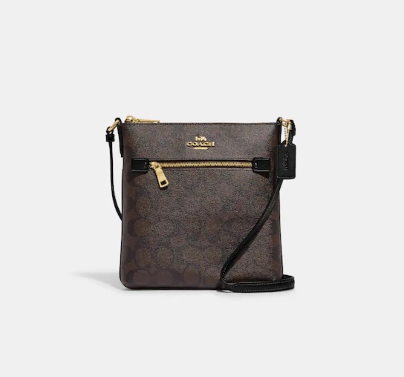 Coach Mini Rowan File Bag In Signature Canvas