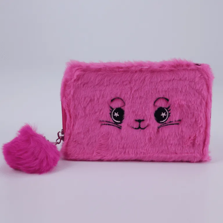 Cute Fluffy Cat Soft Plush Chain Shoulder Bag Wallet