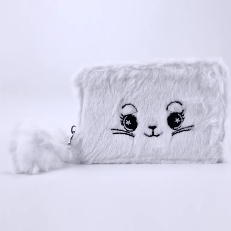 Cute Fluffy Cat Soft Plush Chain Shoulder Bag Wallet