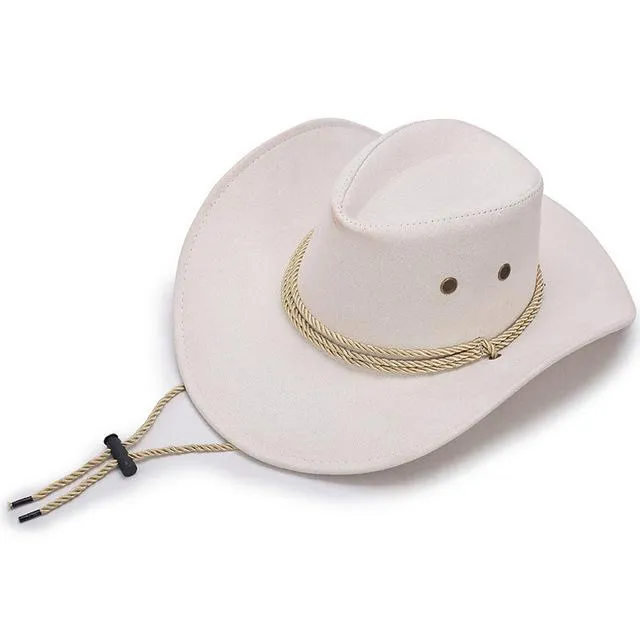 Diamond-shaped Rodeo Cowboy Hat with Adjustable Strap