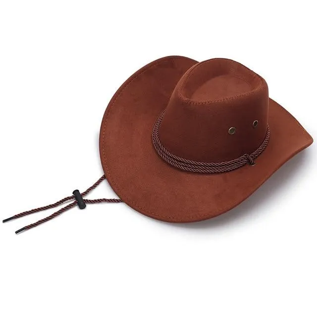 Diamond-shaped Rodeo Cowboy Hat with Adjustable Strap