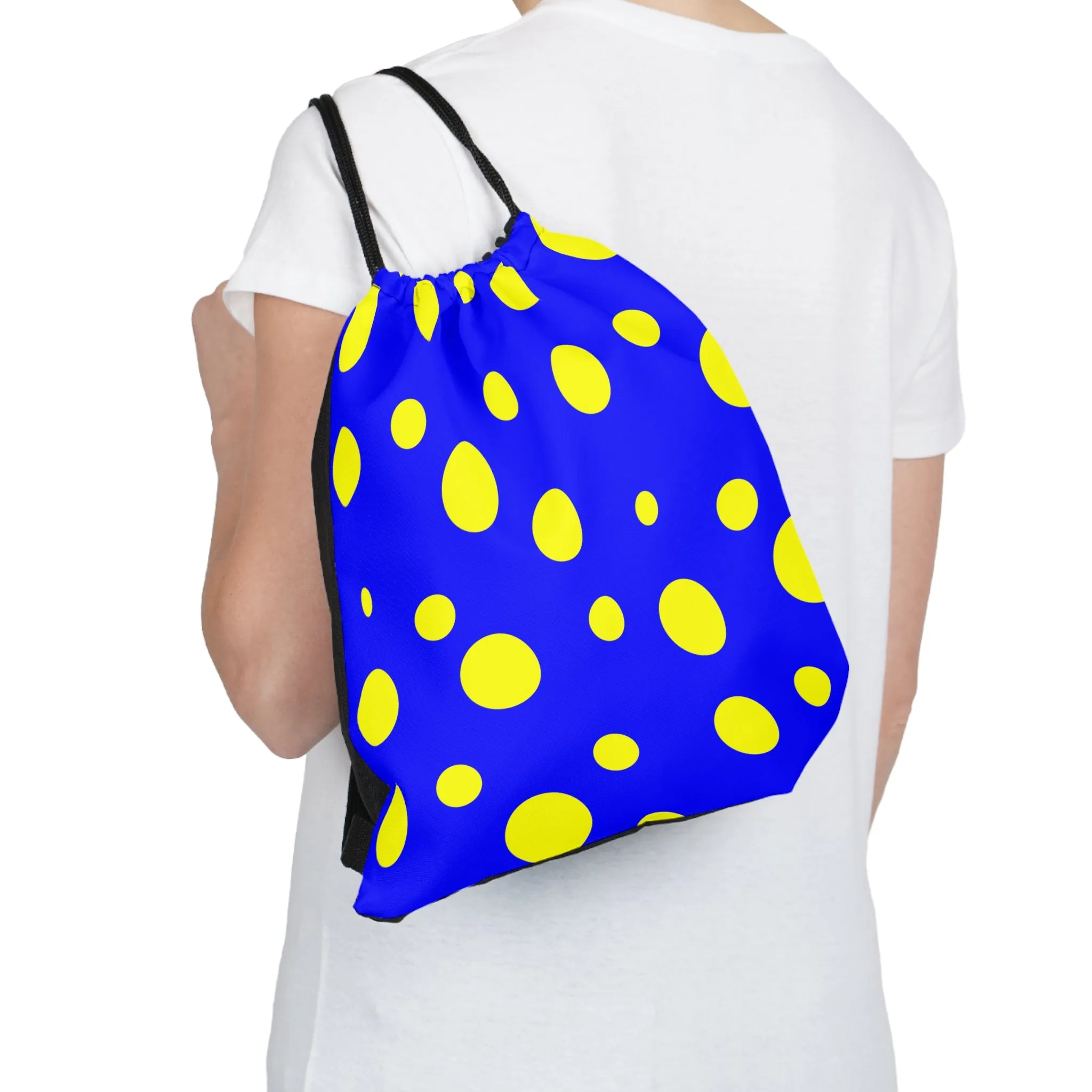 Drawstring Bag - Yellow-Spotted Blue