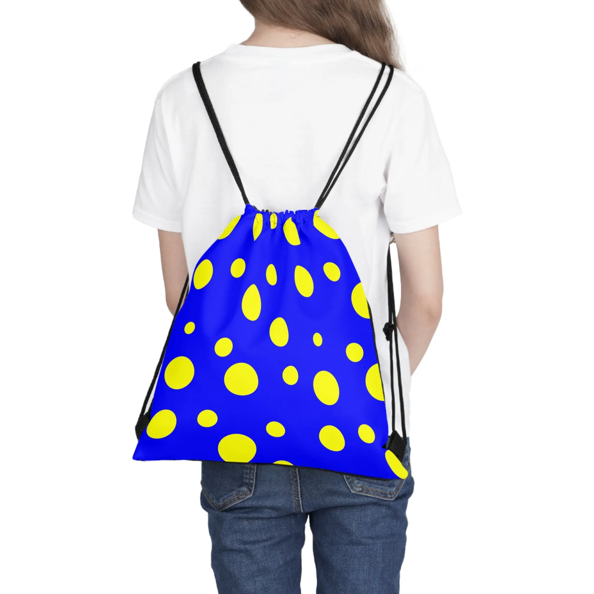 Drawstring Bag - Yellow-Spotted Blue