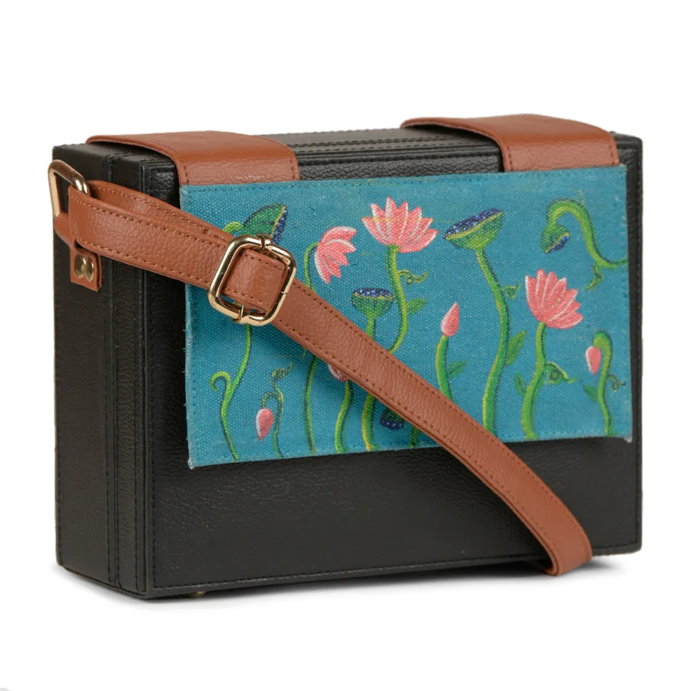 Flap Pichwai Hand painted Crossbody Sling Bag for women