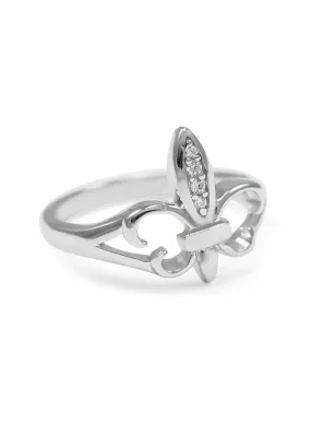 Fleur De Lis Sterling Silver Ring