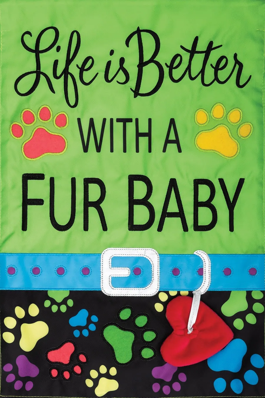 Fur Babies Applique Garden Flag