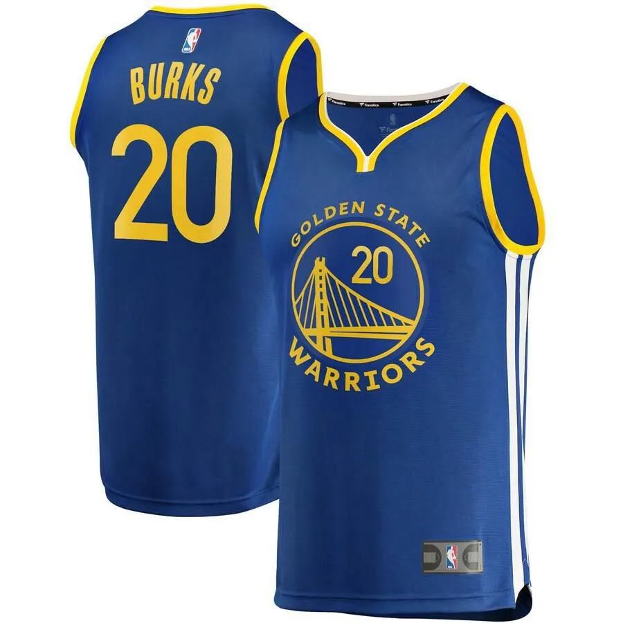 Golden State Warriors Alec Burks Fanatics Branded Replica 2019-20 Fast Break Player Icon Jersey Kids - Blue | Ireland E6084X3