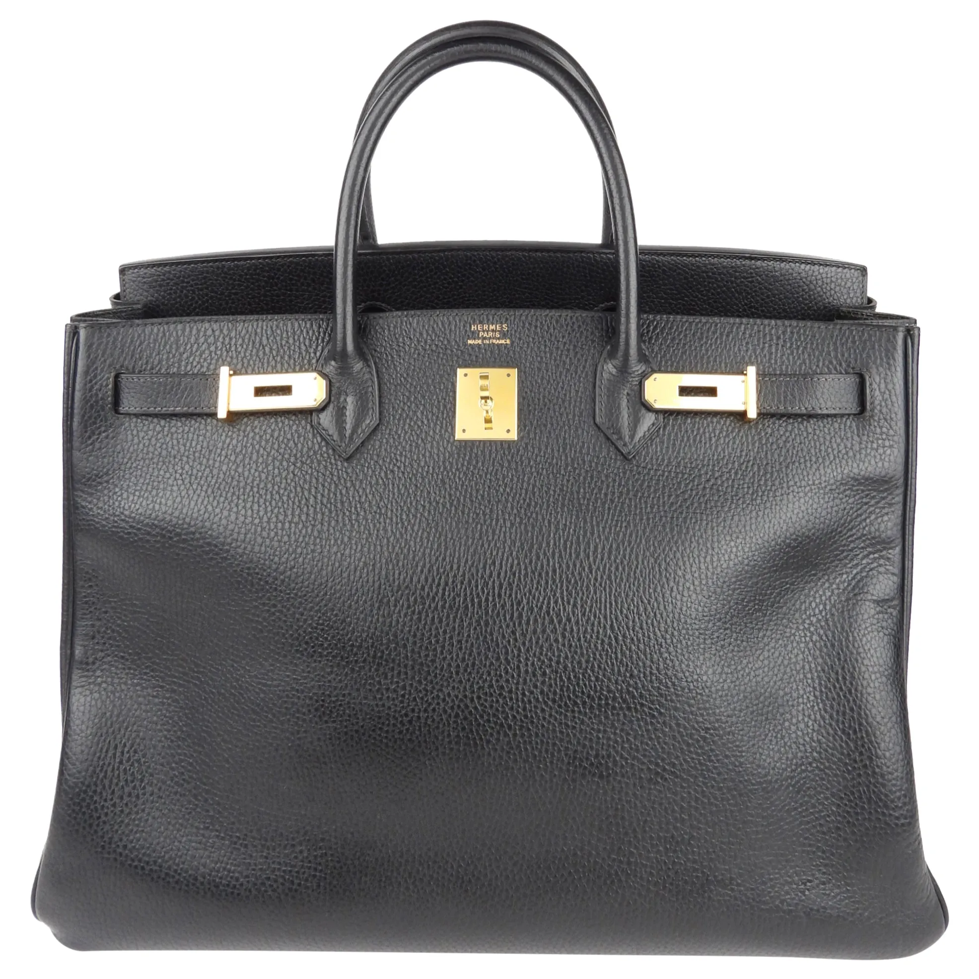 Hermes 1993 Vintage Birkin 40cm in Black Ardennes Leather with Gold Hardware