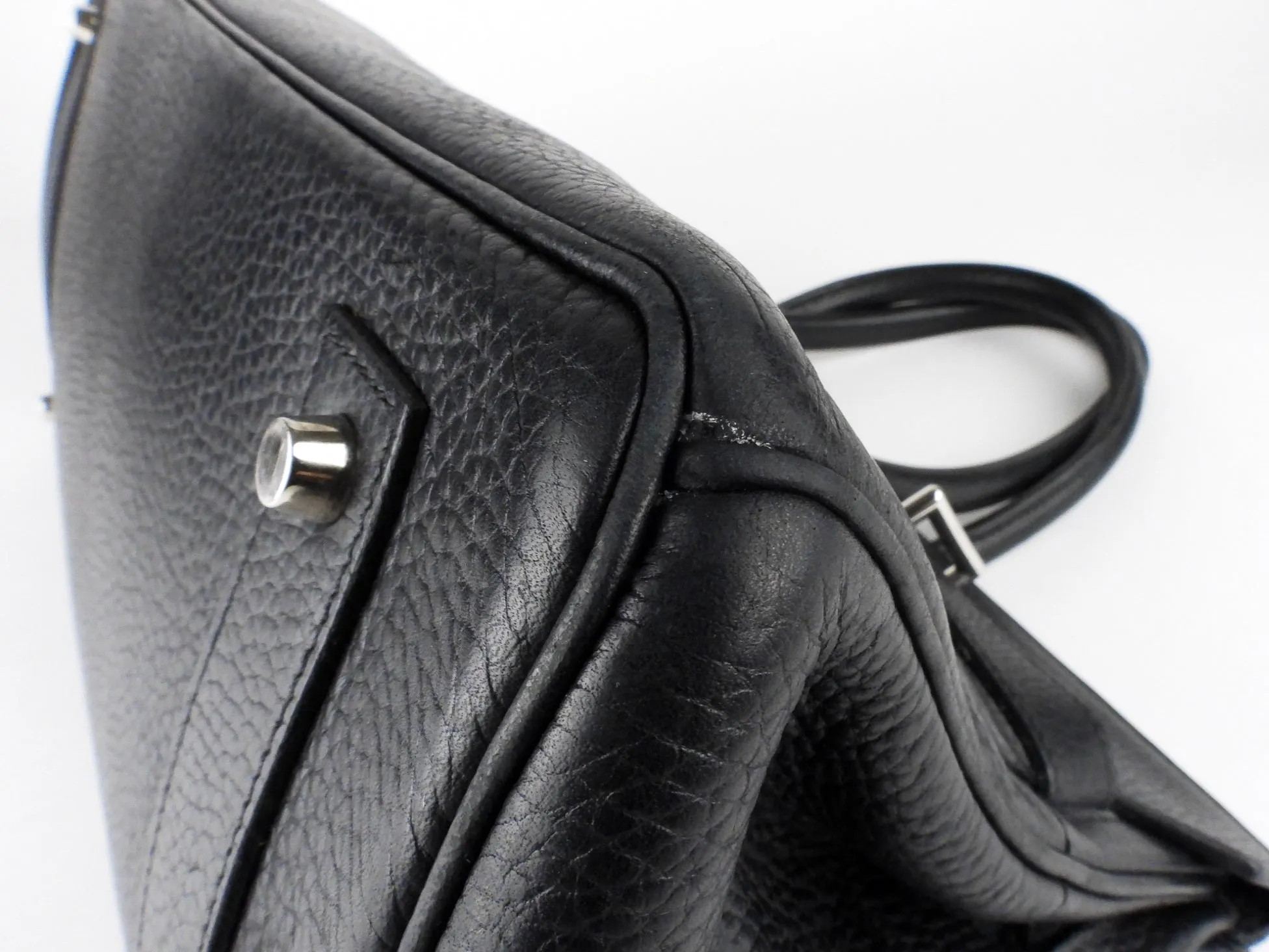 Hermes Black Clemence Leather JPG Shoulder Birkin 40cm PHW