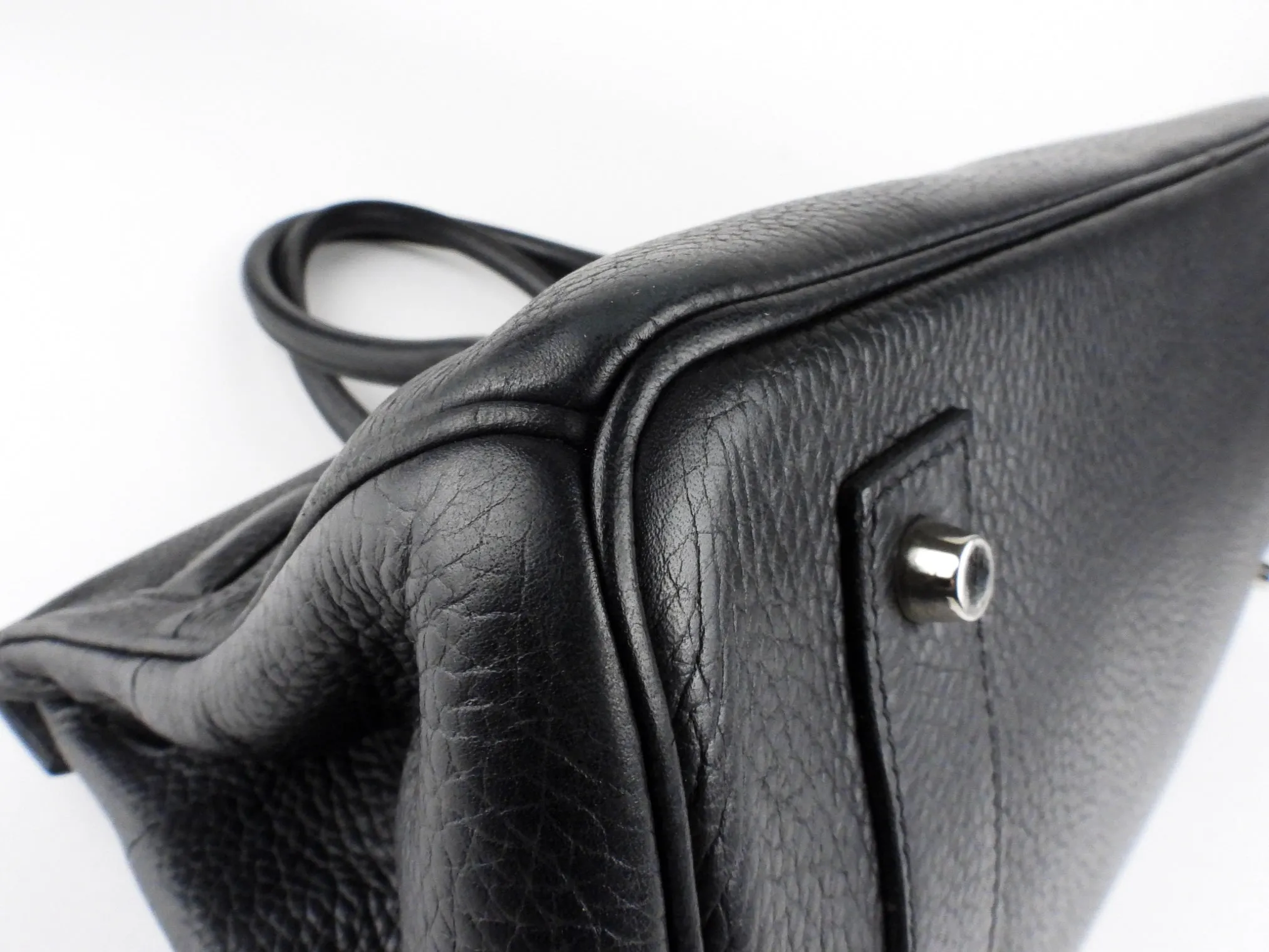 Hermes Black Clemence Leather JPG Shoulder Birkin 40cm PHW