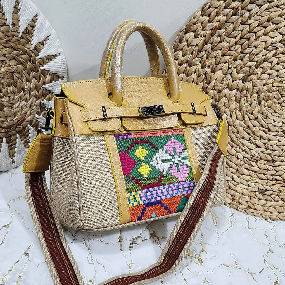 Jute Birkin Leather with Inabel