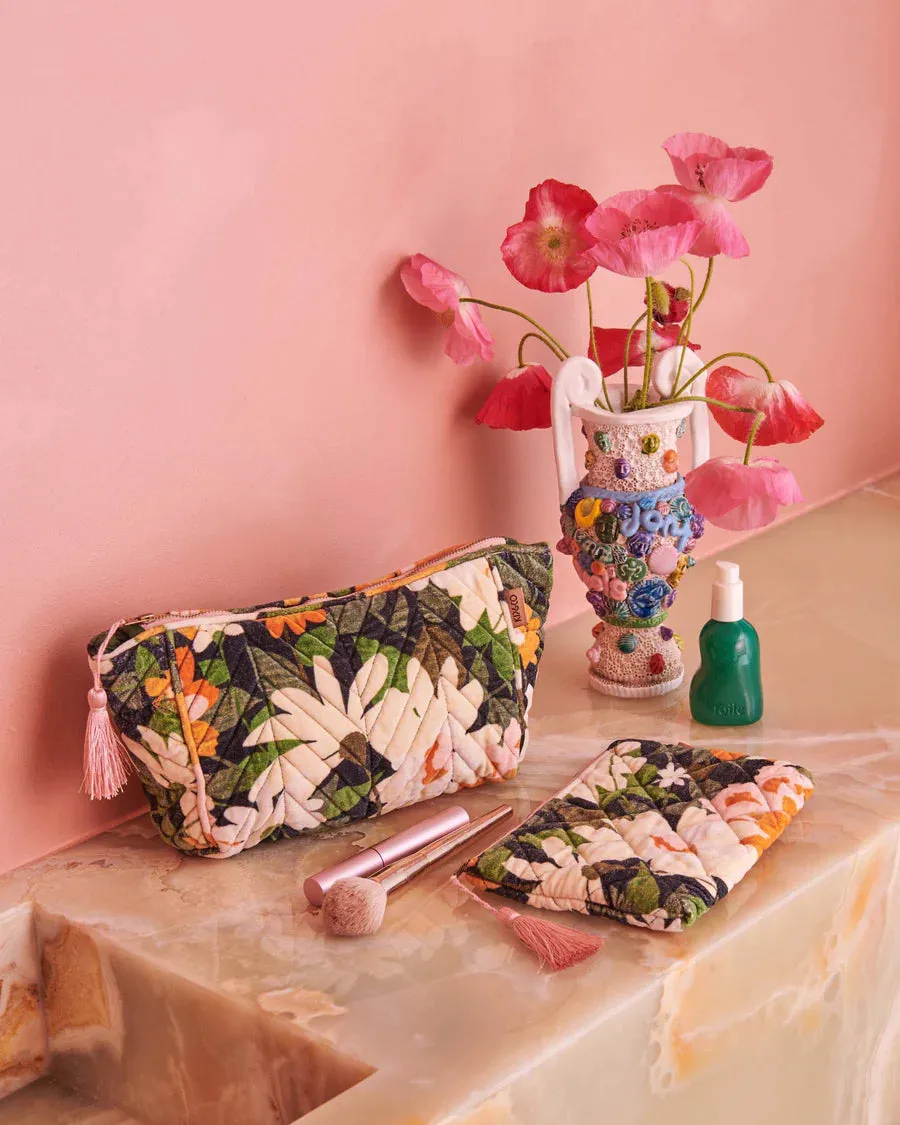 Kip & Co | Dreamy Floral Velvet Toiletry Bag