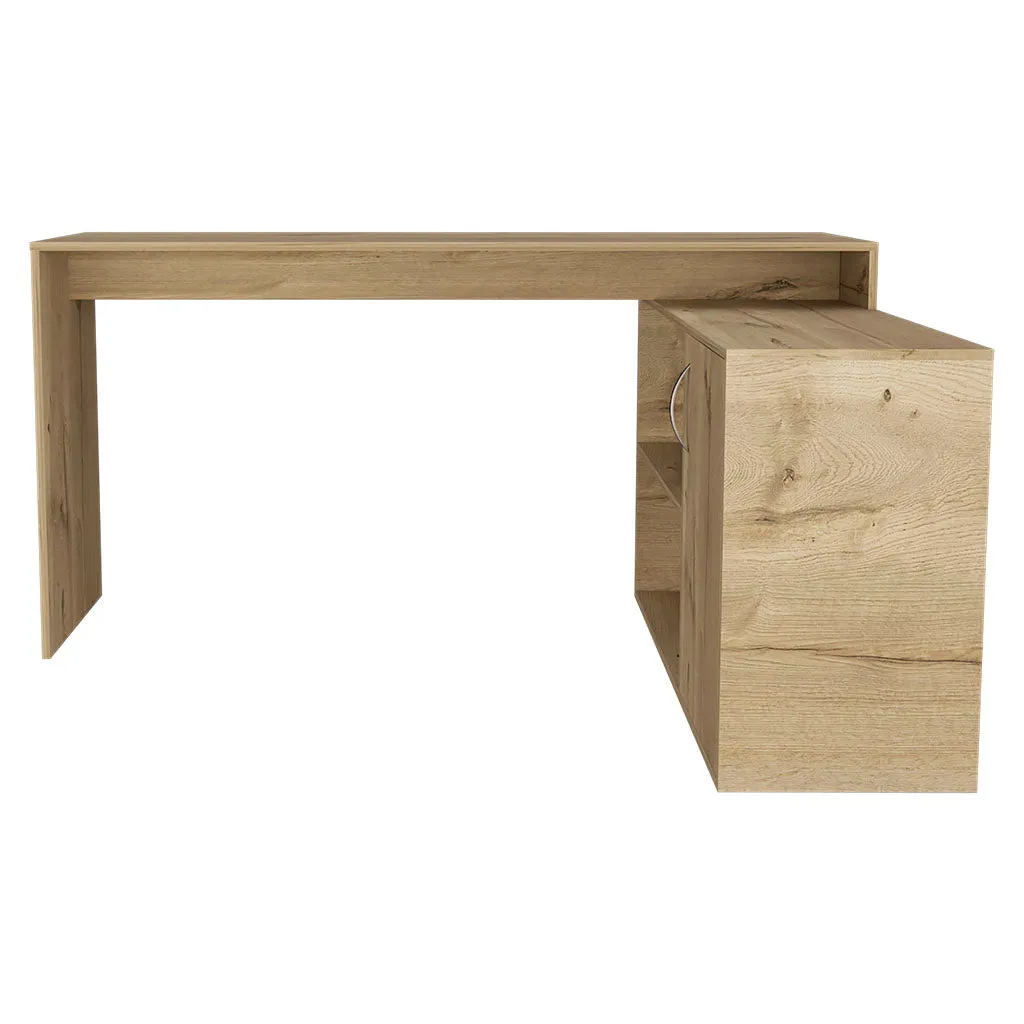 L-Shaped Desk Desti Light Oak