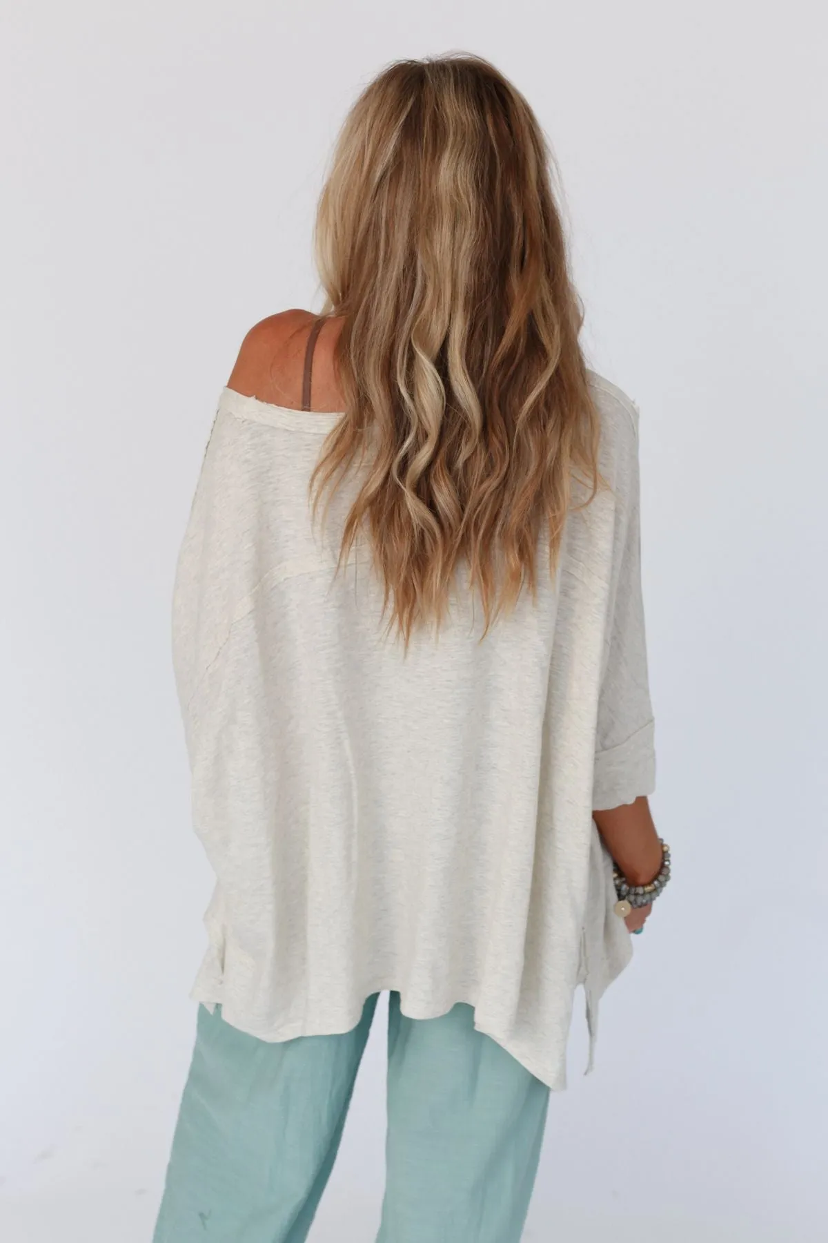 Landon Oversized Top - Oatmeal