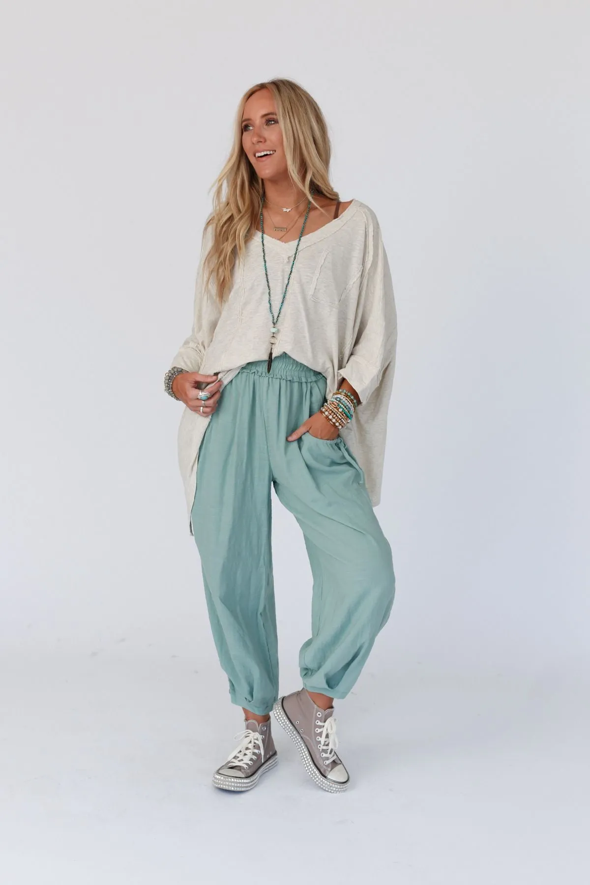 Landon Oversized Top - Oatmeal