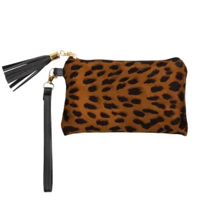 Leopard Print Pouch Bag Wristlet