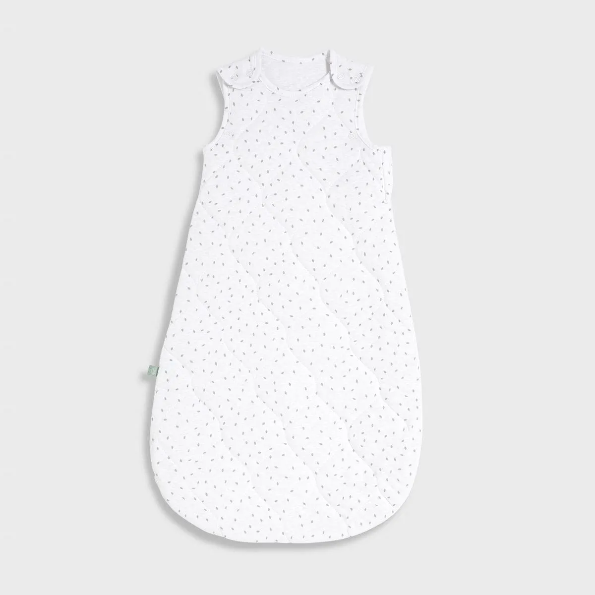 Little Green Sheep Organic Baby Sleeping Bag, 2.5 Tog - White Rice (0-6m)