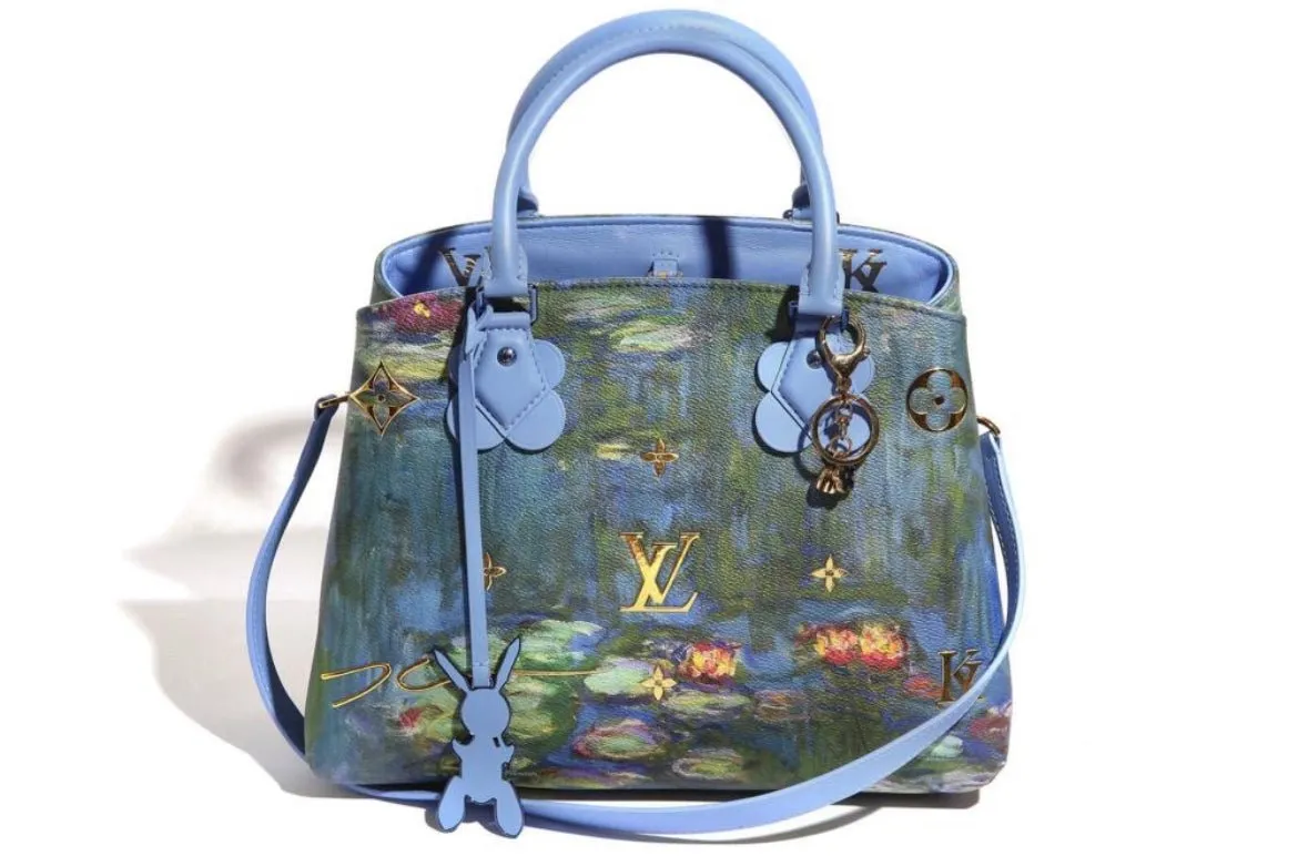 Jeff Koons x Louis Vuitton Monet-Inspired Montaigne MM Designer 2-Way Handbag