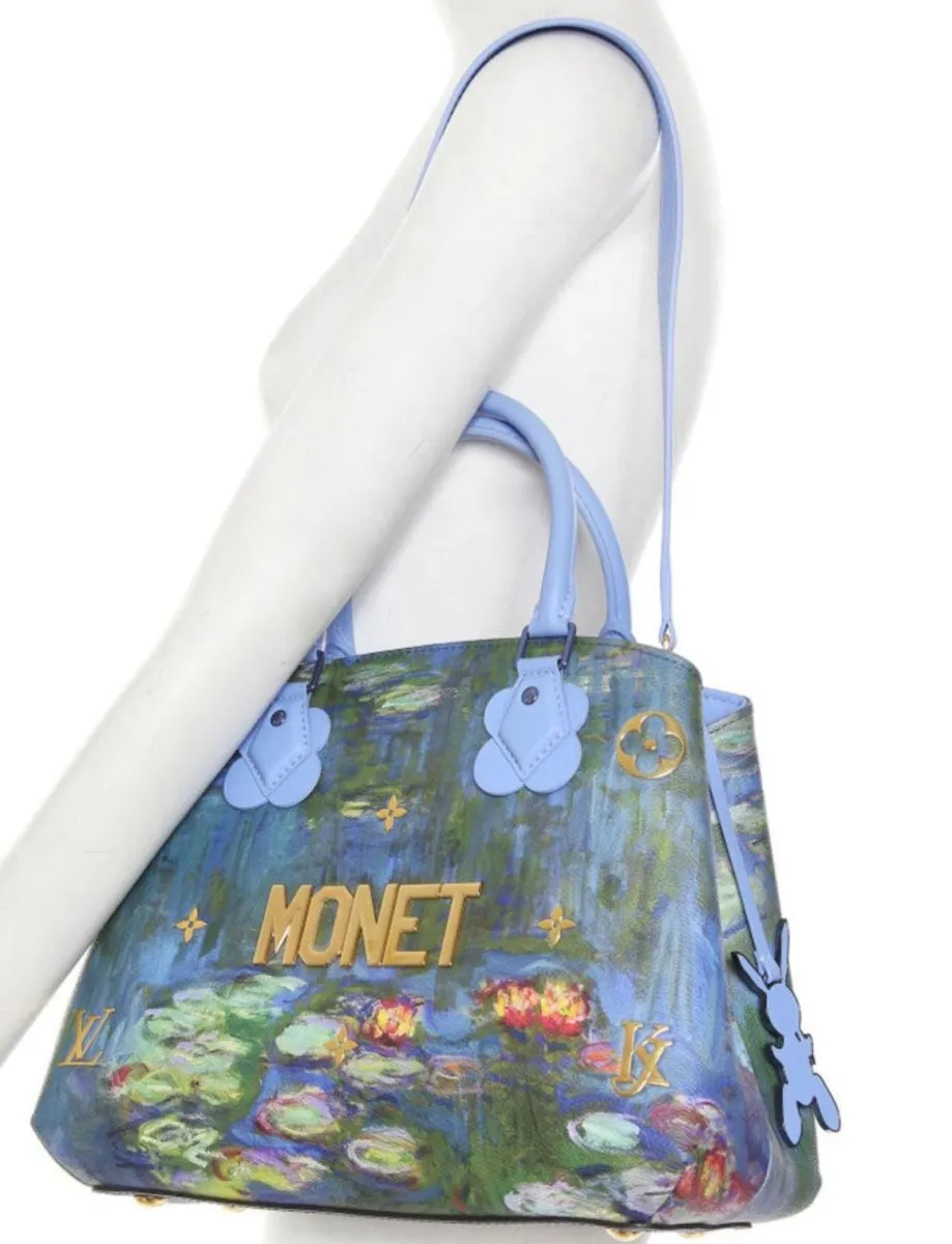 Jeff Koons x Louis Vuitton Monet-Inspired Montaigne MM Designer 2-Way Handbag