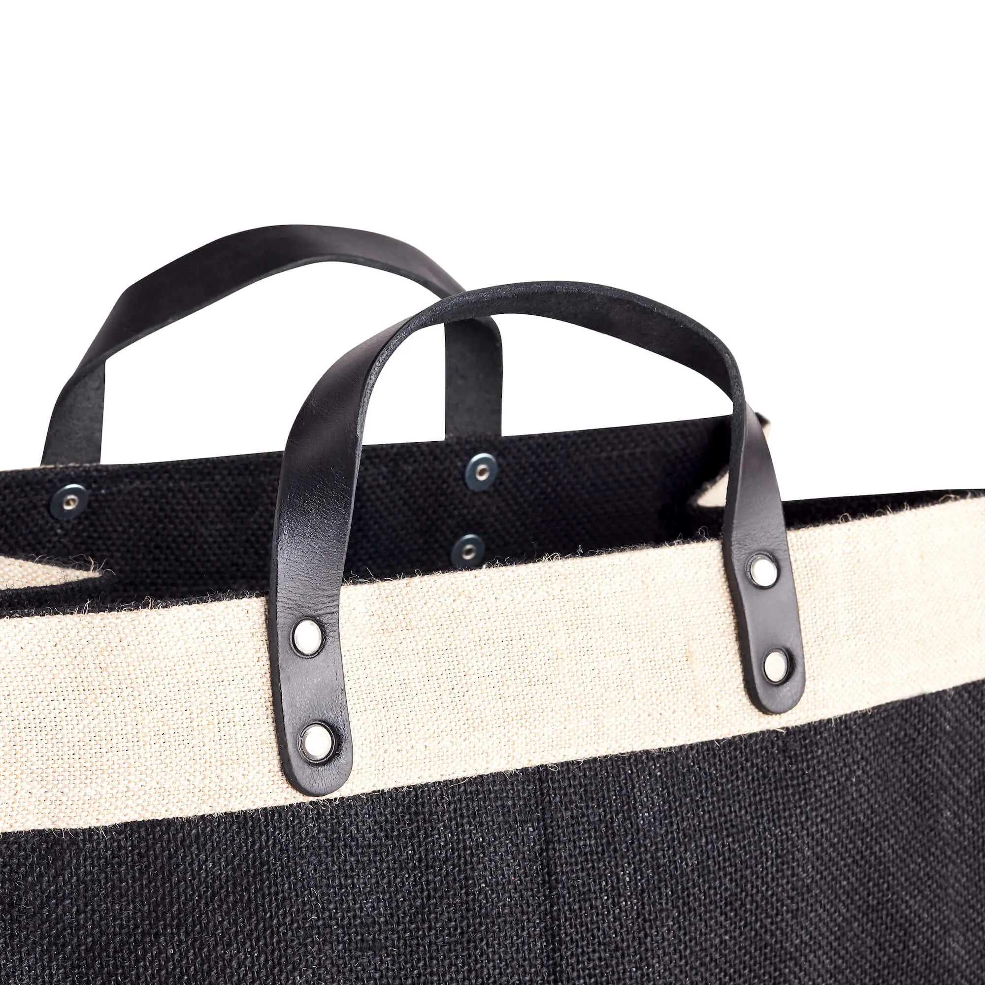 Market Bag in Black Wildflower by Amy Logsdon