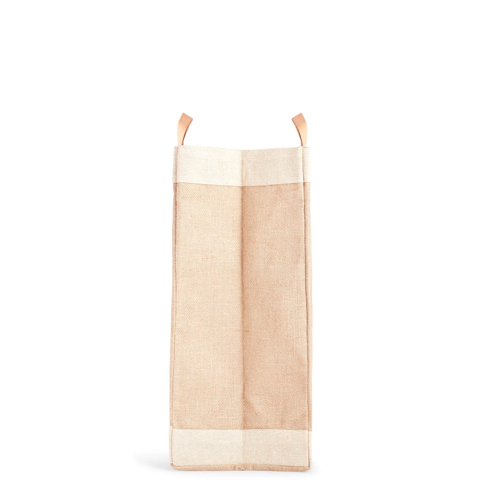 Market Bag in Natural with Large Monogram