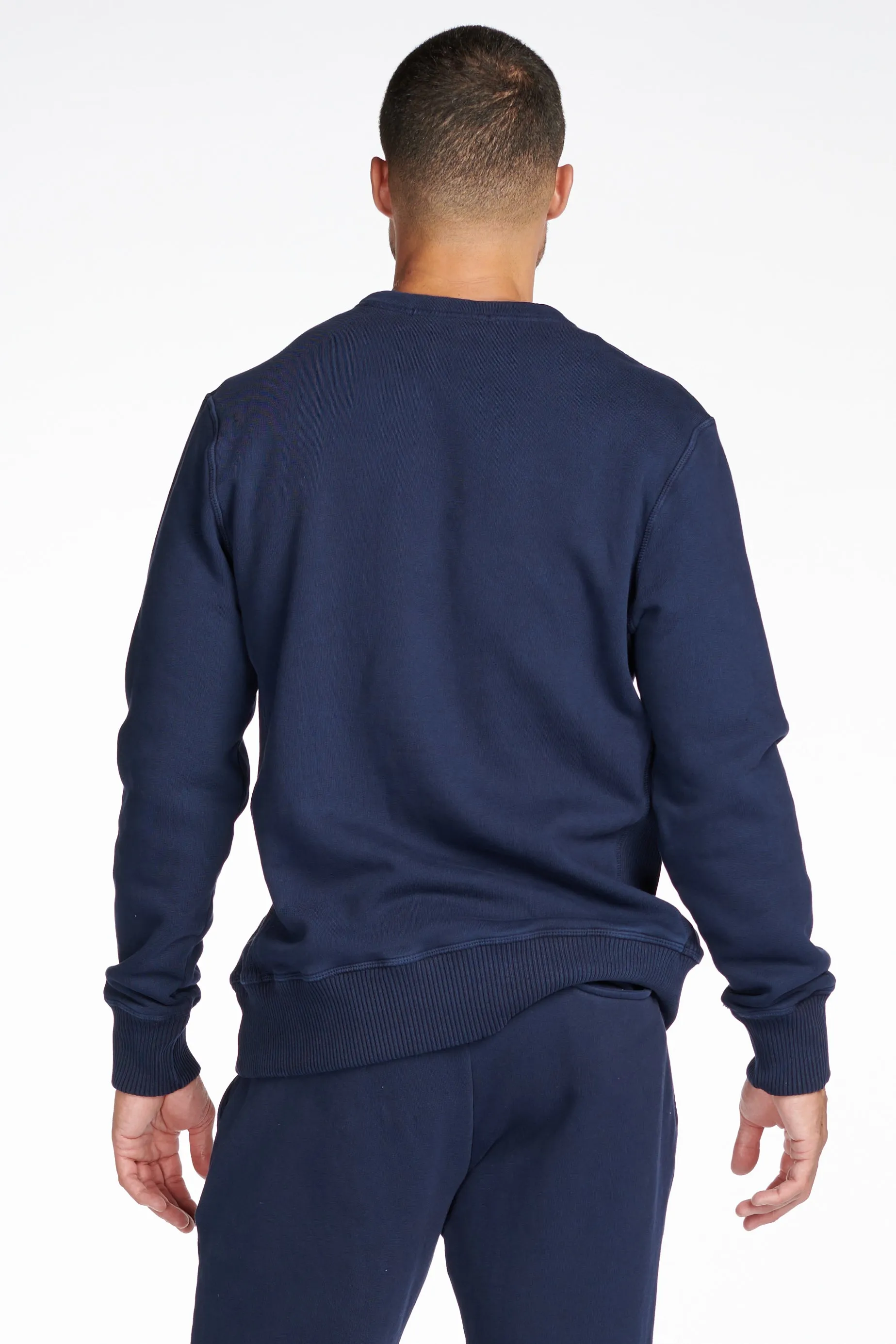 Men's Briggs Velour Back French Terry Crew Neck Sweatshirt